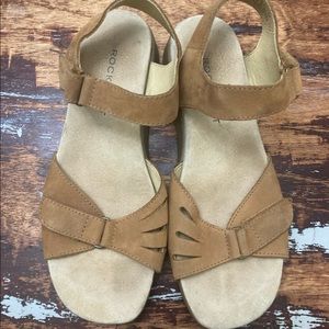 Rockport Tan Suede Slingback Sandals